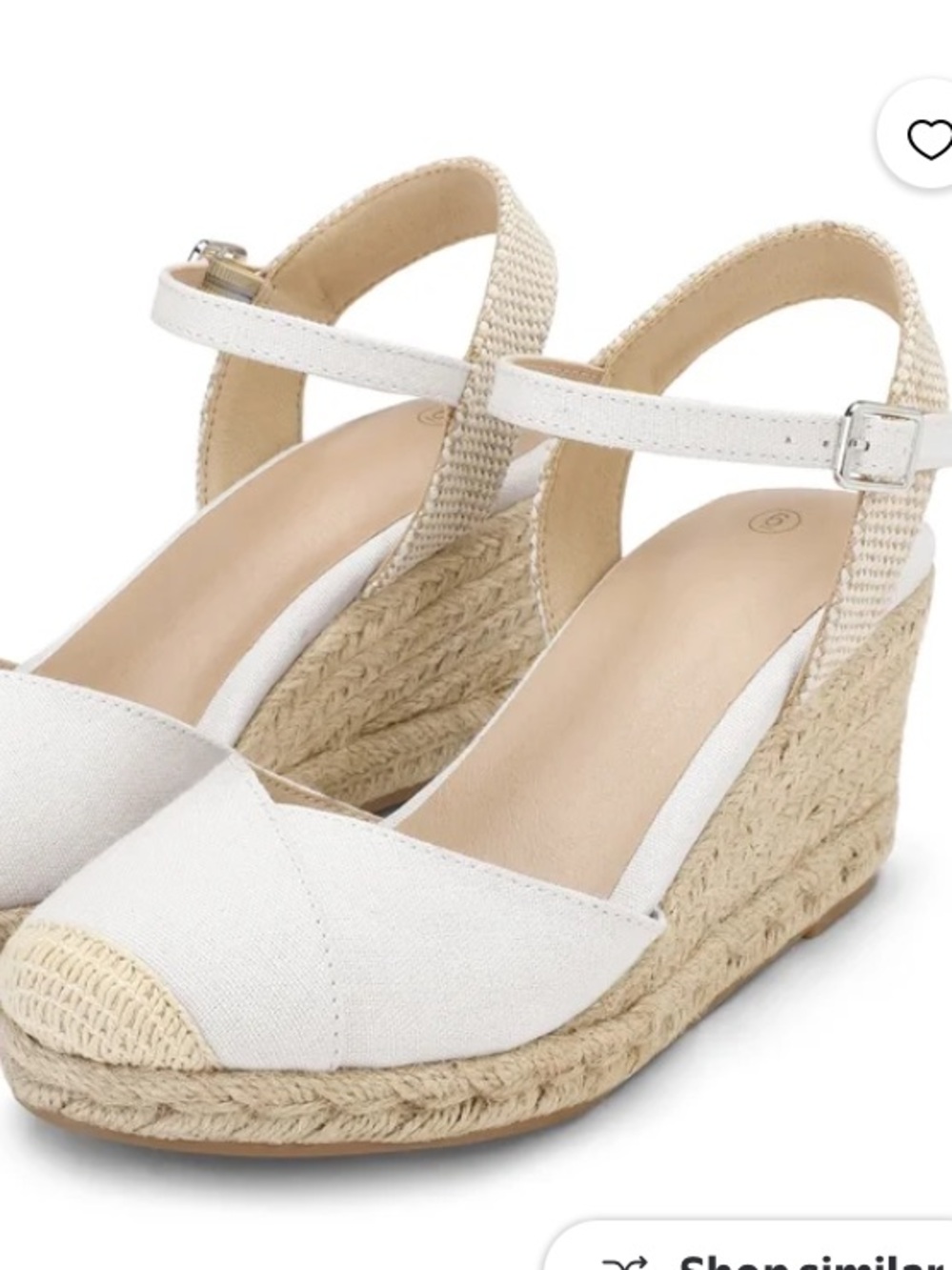 Women's Espadrilles Wedge Sandals Off-white
Platform Ankle Strap Sandal new